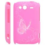 HTC Wildfire S Butterfly cover (Pink)